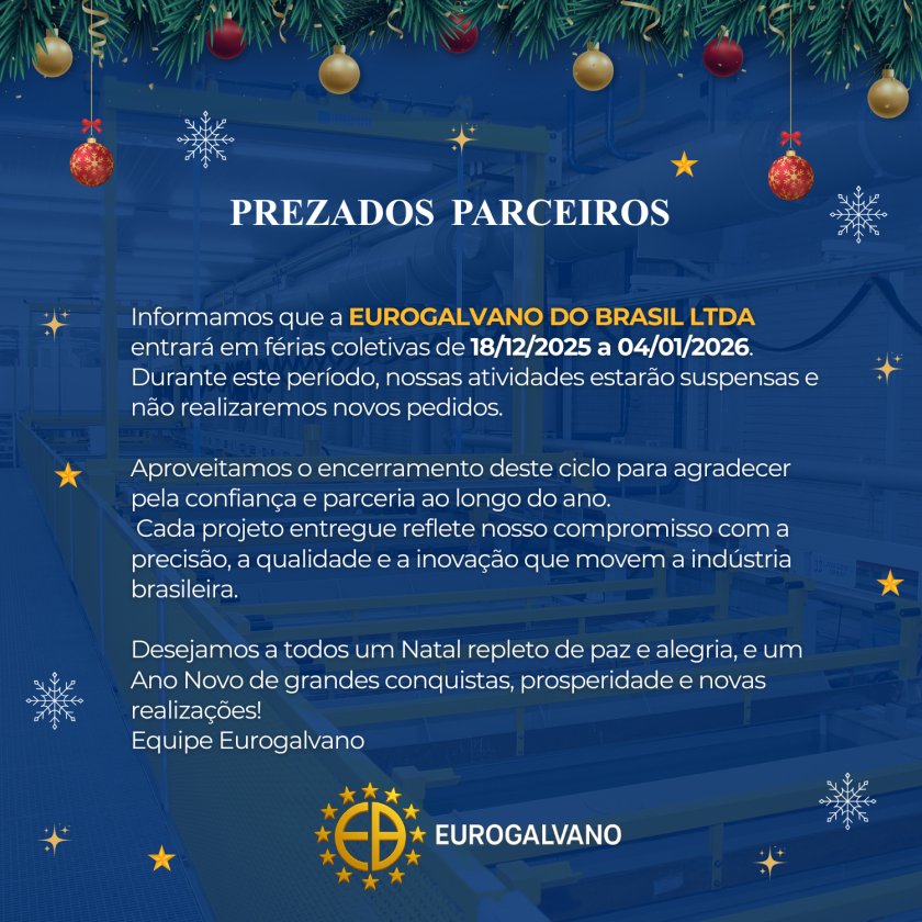 Aviso de Férias: Recesso de Final de Ano